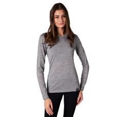 Women's long sleeved shirt MERINO light grey