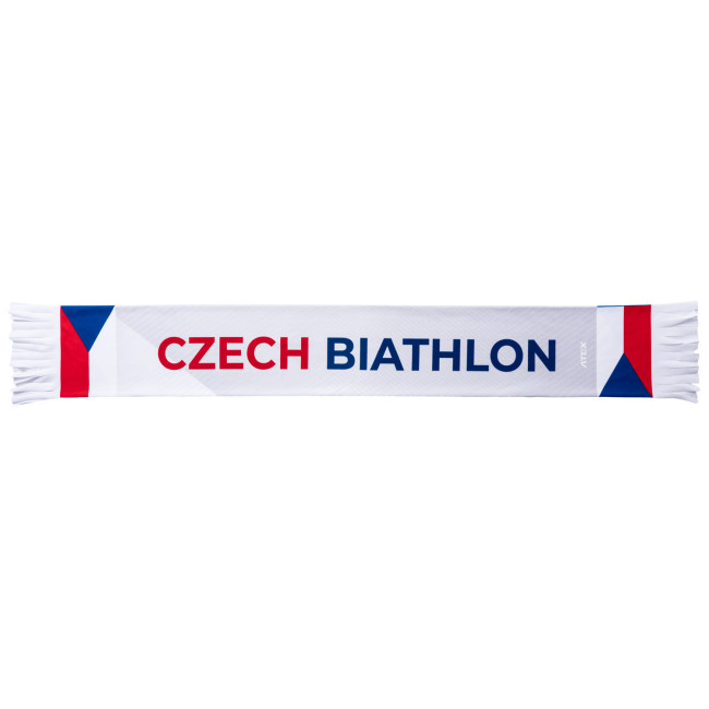 Sportovní šála CZECHBIATHLON bílá