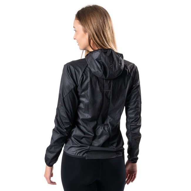 Women's running jacket with hood NUVO