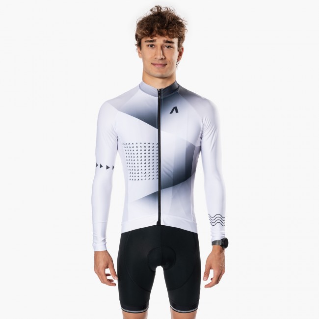 Cycling jersey with long sleeves ETAP white