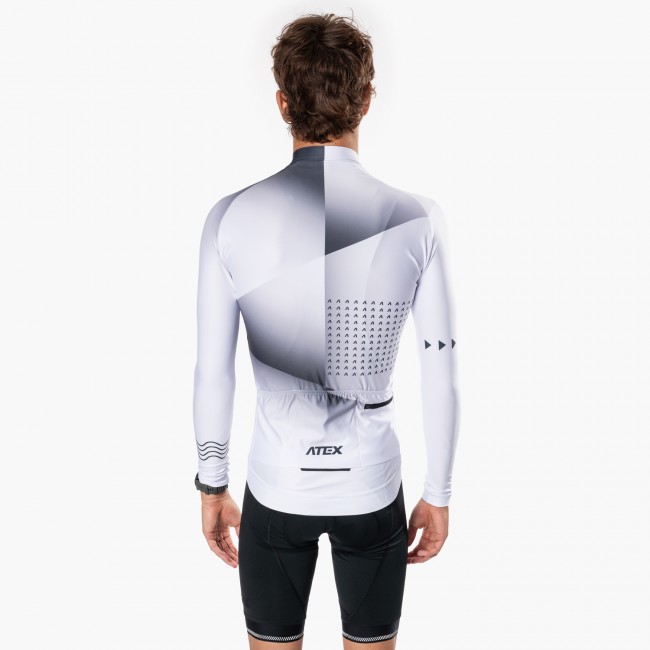 Cycling jersey with long sleeves ETAP white
