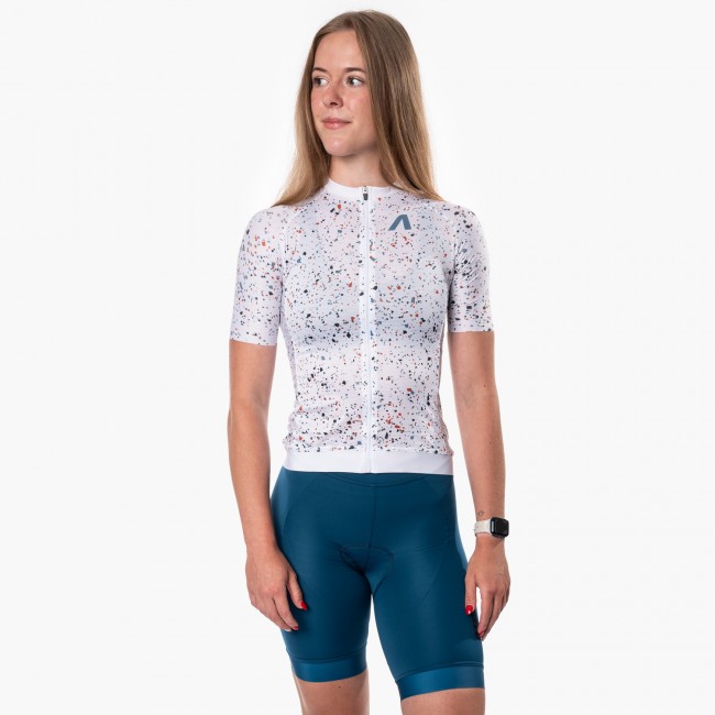 Women's cycling jersey WITI white