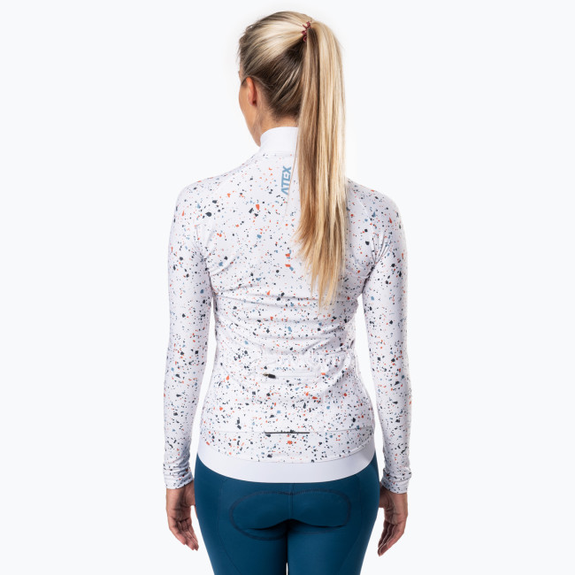 Women's long sleeved cycling jersey WITI white