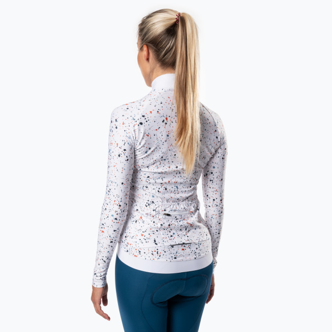 Women's long sleeved cycling jersey WITI white
