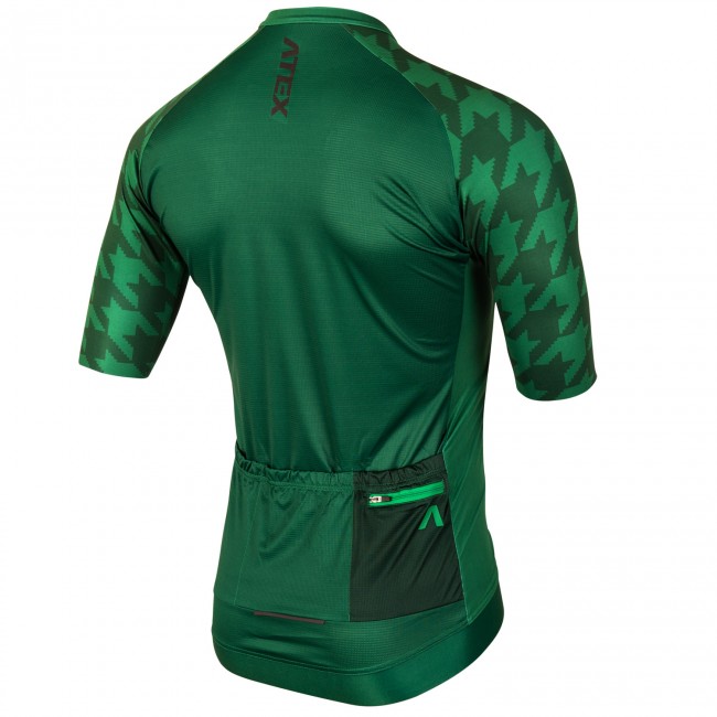 Cycling jersey GRVL, short sleeves, green