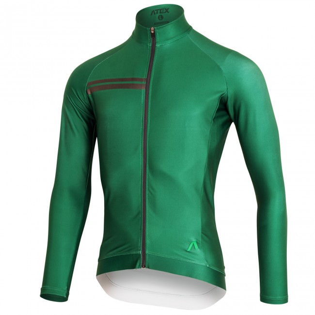 Cycling jersey GRVL, long sleeves, green