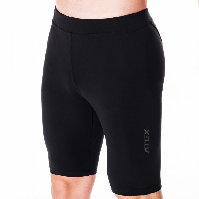 Sports elastic short trousers with pocket