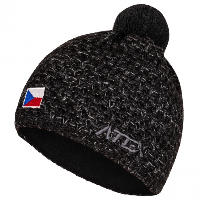 Knitted hat KNIT black-melange CZE