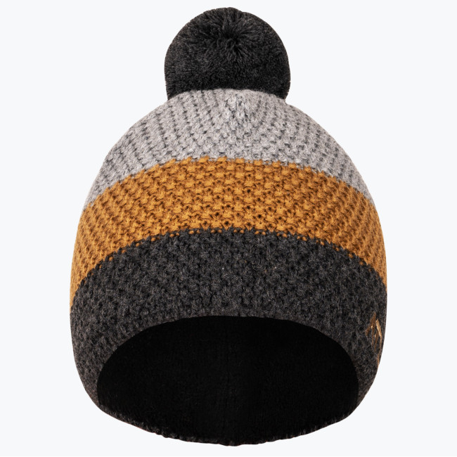Knitted cap KNIT caramel striped