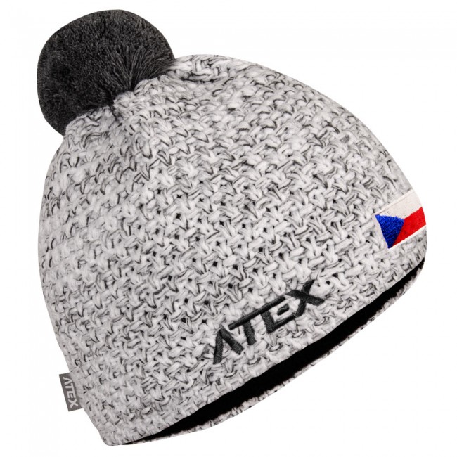 Knitted hat grey-melange CZE