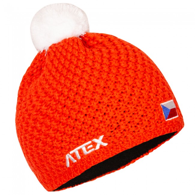 Knitted hat orange CZE
