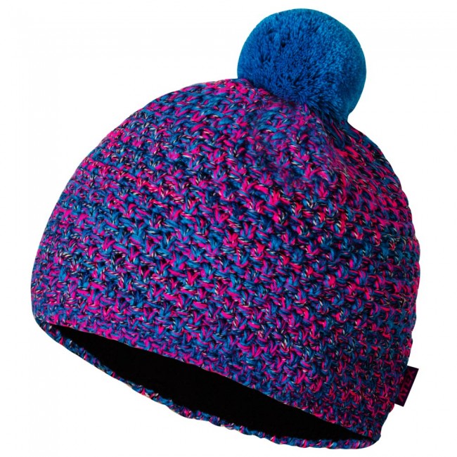 Knitted hat KNIT turquoise-pink melange