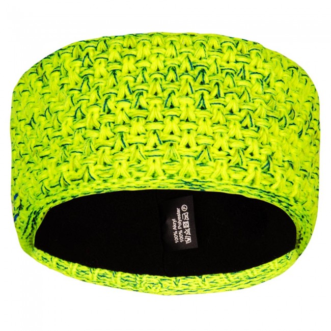 Knitted headband KNIT neon-yellow-melange