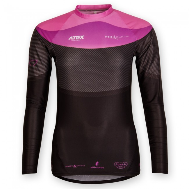 Close-fitting jersey SYNEK PINK with long sleeves