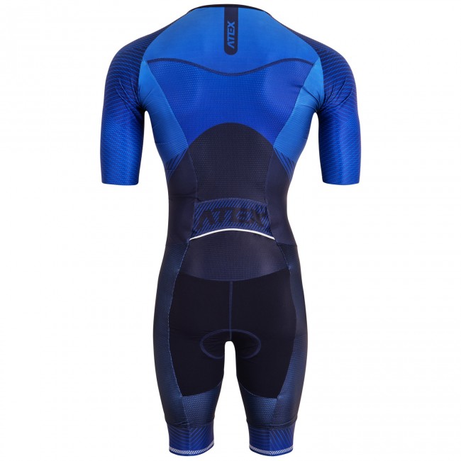 Men’s triathlon suit MARK ELITE with short sleeves, blue