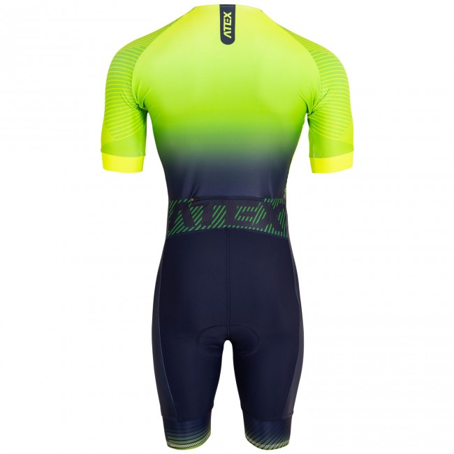 Men’s triathlon suit MARK PROFI with short sleeves, green