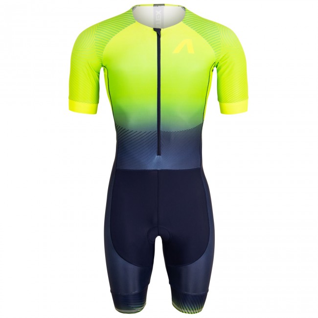 Men’s triathlon suit MARK PROFI with short sleeves, green