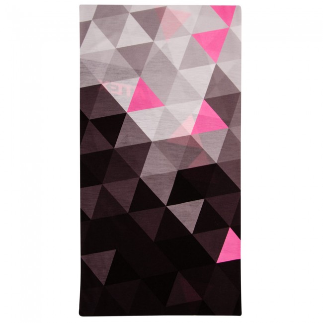 Universal thin scarf GRID Grey/Pink