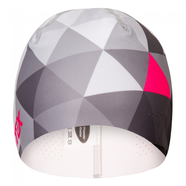 Single-layer hat GRID grey-pink