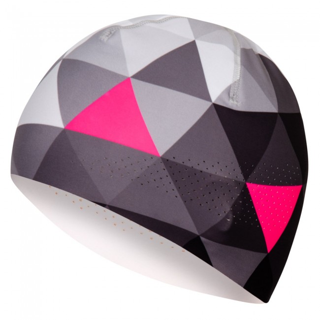 Single-layer hat GRID grey-pink