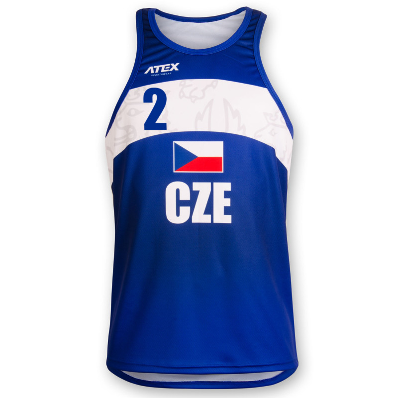 Beach volleyball jersey PŘEMEK, blue 2 ATEX Sportswear