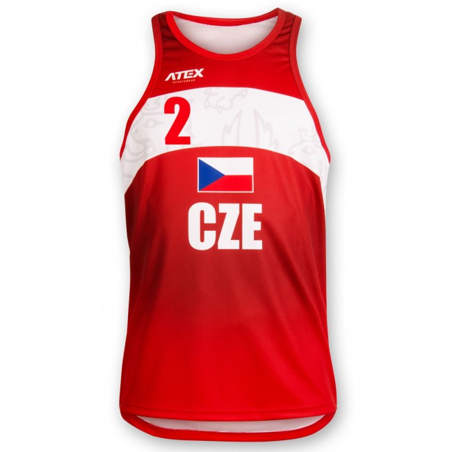 Beach volleyball jersey PŘEMEK, red #2