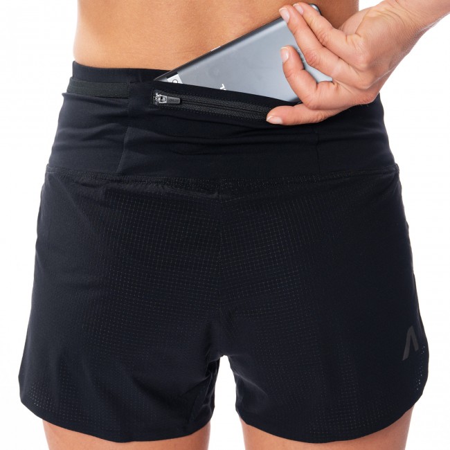 Women's running shorts with pocket waistband