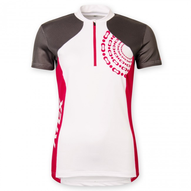Women's cycling jersey RING white-grey
