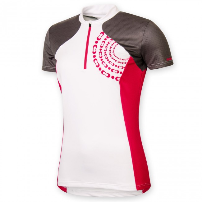 Women's cycling jersey RING white-grey
