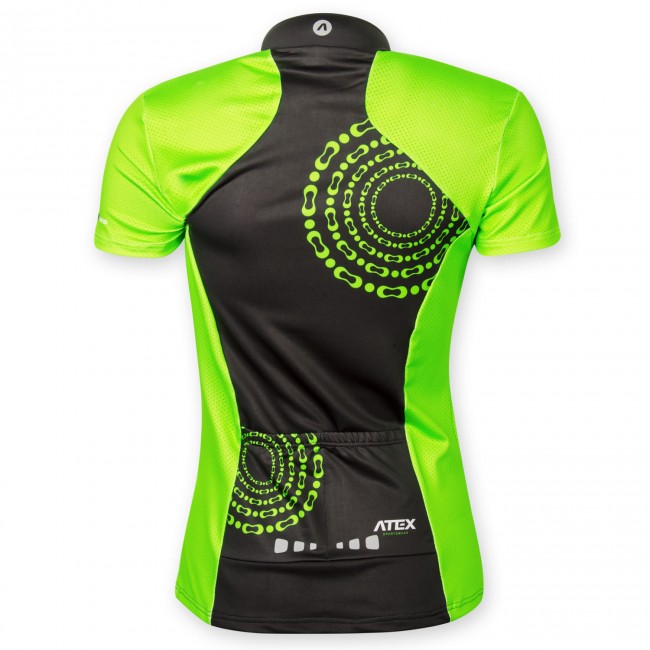 Women's cycling jersey RING green-grey