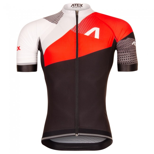Cycling jersey REVOLT RED, seamlessly heat bonded