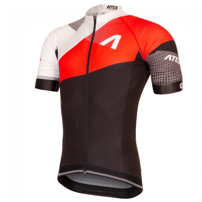 Cycling jersey REVOLT RED, seamlessly heat bonded
