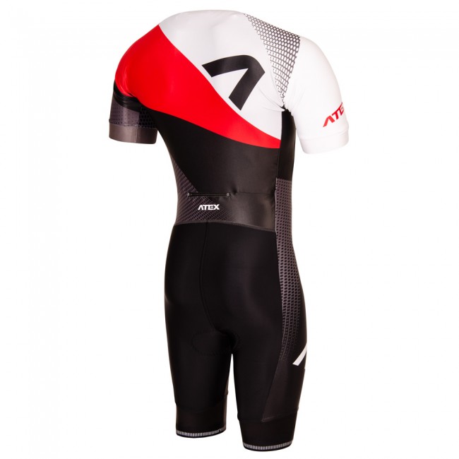 Triathlon suit REVOLT RED with short sleeves 