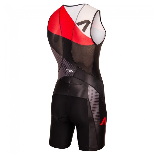 Triathlon suit REVOLT RED with front zip