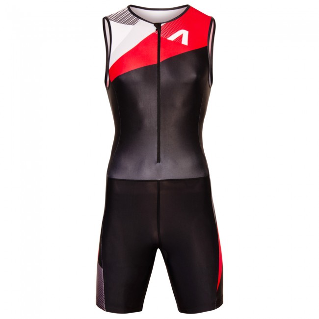 Triathlon suit REVOLT RED with front zip