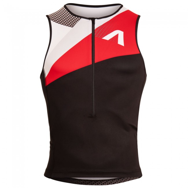 Triathlon top REVOLT RED with back pocket