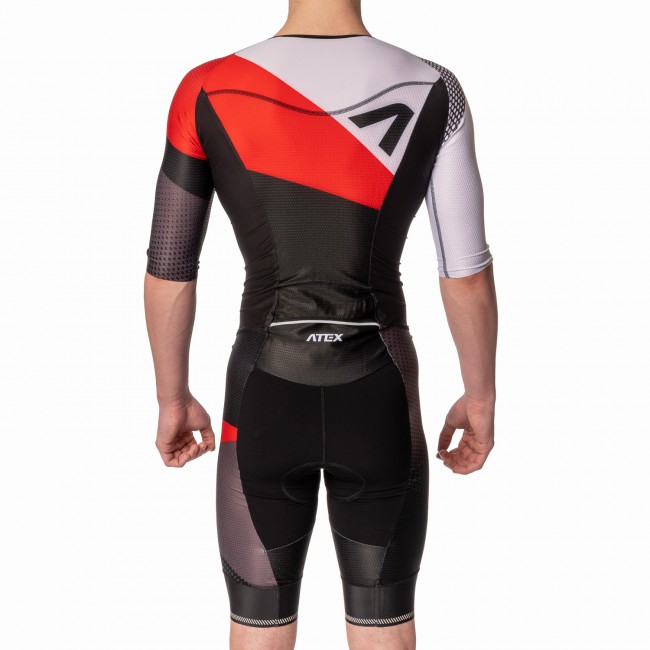Short sleeve triathlon suit ELITE REVOLT RED
