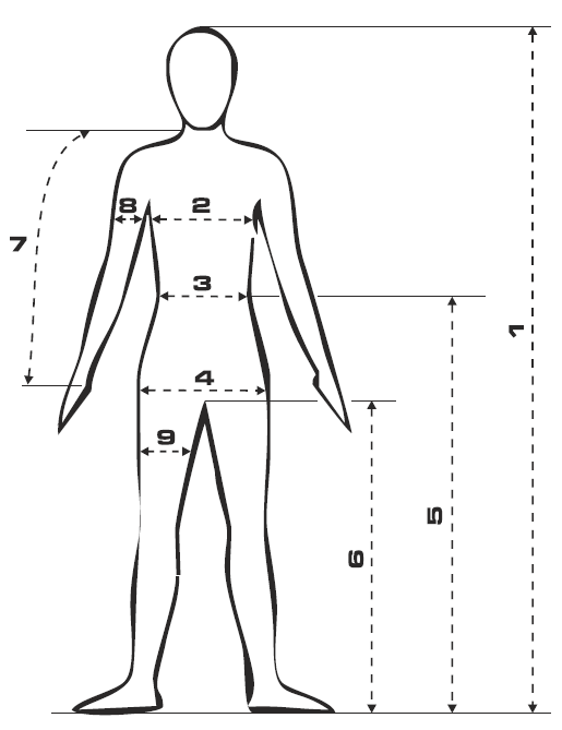 Size charts | ATEX Sportswear